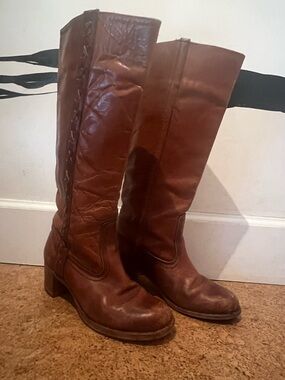 Vintage Dexter 1970s~80 Leather Boots festival wear boho boots